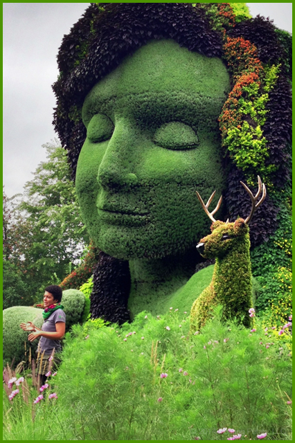 Living Plant Sculpture - Montréal Botanical Garden - Mother Nature in all of her splendor and glory and towering over three stories high.